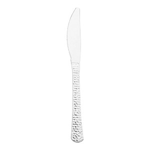 Smarty Had A Party Shiny Metallic Silver Hammered Plastic Knives - 1000 pcs - 1 of 4