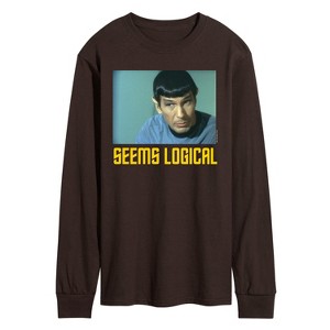 Men's - Star Trek - Spoc Seems Logical Long Sleeve Graphic T-Shirt - 1 of 3