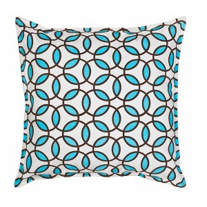 Kensington Garden 20"x20" Oversize Rings Cotton Canvas Square Throw Pillow - 1 of 3