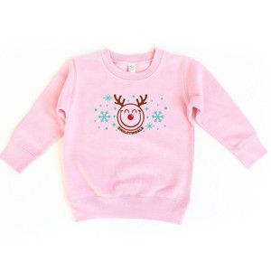 SmileyWorld Reindeer Snowflakes - Toddler Graphic Sweatshirt and Youth Graphic Sweatshirt - 1 of 4