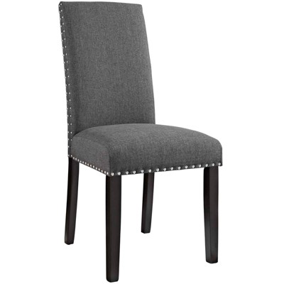 Parcel Gray Upholstered Parsons Dining Side Chair Set of 2