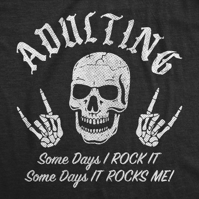 Мужские футболки Crazy Dog T-Shirts, Inc. Mens Funny T Shirts Adulting Some Days I Rock It Sarcastic Tee For Men - Crazy Dog Men's T Shirt with Fun Design Black XL — фото 2