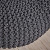 Burley Knitted Donut Pouf Dark Gray - Christopher Knight Home: Cotton Upholstered, No Assembly Required - 3 of 4