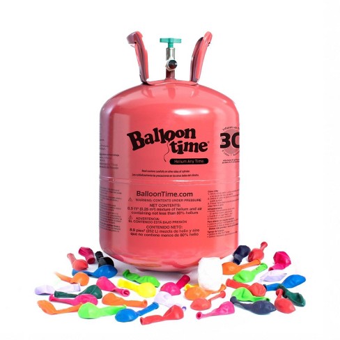 Party Factory Helium bottle for up to 50 Balloons incl. Latex Balloons,  Helium Cylinder 14 cu. ft. Gas with filling quantity for Balloons, Ideal  for