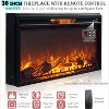 SinCiDo Fireplace TV Stand for 75" TV  w/ Fireplace & Sliding Barn Door, w/ Remote Control, 3D Flame, Fire Place TV Stands for Living Room - 4 of 4