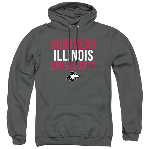 Northern Illinois University Official Stacked Unisex Adult Pull-Over Hoodie, Charcoal - image 1 of 4