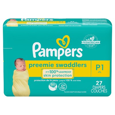 Pampers Swaddlers Active Baby Diapers Jumbo Pack - Size Preemie - 27ct