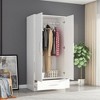 FUFU&GAGA 2-Doors Wardrobe Armoire For Bedroom Space Saving - 3 of 4