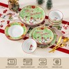 vancasso 16-Piece Green Santa Ceramic Dinnerware Set for 4 - Holiday Plates, Dessert Plates, Soup & Cereal Bowls - 4 of 4