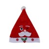 Unique Bargains Christmas Hat Winking Santa Hat Polyester Non-Woven Fabric Red 11.02"x14.57" 1 Pc - 4 of 4