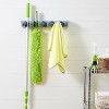 LunaLulinlk Broom Holder Mop Hanger, Mop Holder Hanger 5 Position Home Kitchen Storage Broom Organizer Wall Mounted - 2 of 4