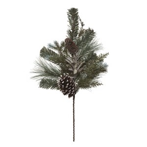 Transpac Artificial 22 in. Green Christmas Spray with Foliage - 1 of 2