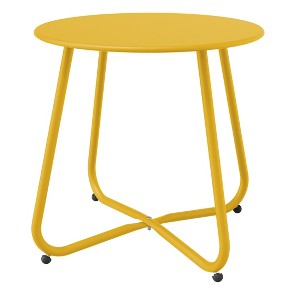 Yardgrace 18-Inch Foldable Metal Side Table w/Detachable Design & Adjustable Feet - 1 of 4