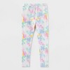 Girls' Adaptive 2pk Tie-Dye Leggings - Cat & Jack™ Blue - 2 of 3