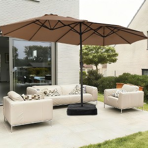 15ft Patio Umbrella with  Tilt Waterproof Sun Shade for Deck, Pool, Garden - 1 of 4