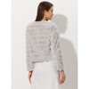 Allegra K Women's Winter Warm Cropped Collarless Faux Fur Fluffy Jacket - 4 of 4