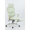 Bestier Mesh Office Chair with Armrest and Footrest, Ergonomic Swivel Desk Armchair for Adults with Adjustable Height, Lumbar Support, Green - 2 of 4