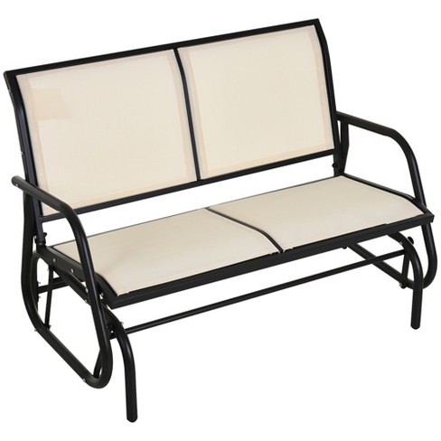 Costway outdoor patio swing porch rocker store glider bench loveseat garden seat steel