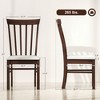 Aghana Digitals 4-Piece Farmhouse Dining Chairs, Rubber Wood Frame with Foam Cushion, Dark Brown & - 2 of 4