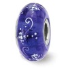Black Bow Jewelry Fenton Sterling Silver Hand Painted Little Nora Glass Bead Charm - 2 of 4