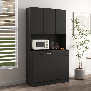Okak Tall Cabinet, Kitchen Cabinet with Six Doors and One Drawer, Cabinet for Kitchen, Dining Room, Living Room, Bedroom - 1 of 4