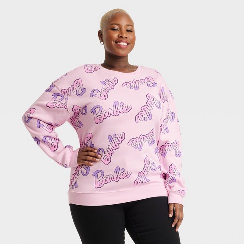 Women's Barbie Logo Print Graphic Sweatshirt - Pink 3x : Target