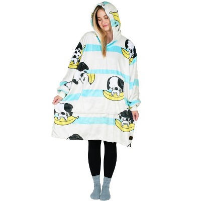 Catalonia Woman Blanket Hoodie Oversized Sweatshirt, Comfy Fleece Pullover Longe Sleeve, One Size Fits All, Gift Woman Wife