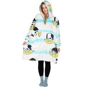 Catalonia Woman Blanket Hoodie Oversized Sweatshirt, Comfy Fleece Pullover Longe Sleeve, One Size Fits All, Gift Woman Wife - 1 of 4