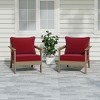 WestinTrends Avalon Outdoor Modern HDPE Patio Club Chairs with Deep Seat Cushions (Set of 2) - 2 of 4