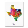 Trademark Fine Art -Michael Tompsett 'Texas Map' Canvas Art - 2 of 4