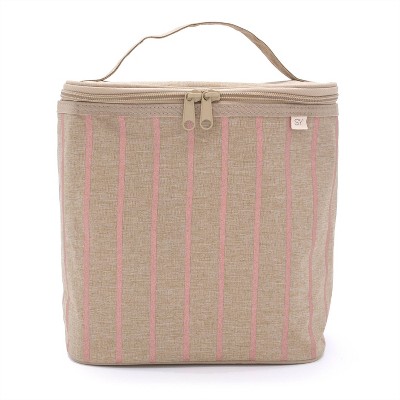 Rose Gold Washable Paper Insulated Lunch Bag, 5.5 x 12 x 6.75 inches, Let's  Do Lunch | Pack of 6