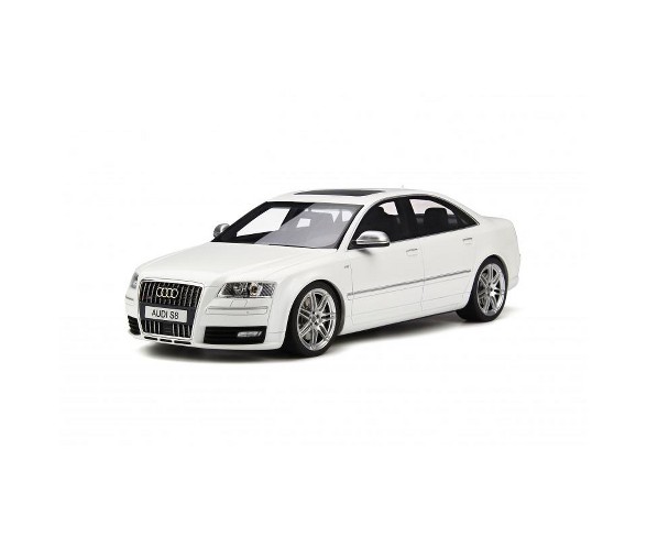 Audi S8 D3 Ibis White Limited Edition to 999 pieces Worldwide 1/18 Model Car by Otto Mobile