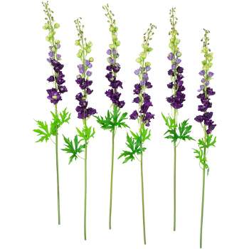 Northlight Real Touch™ Magenta Purple Delphinium Artificial Floral Stems, Set of 6 - 40"
