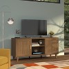 VYNXARIA Modern 60 Inch TV Stand for TVs up to 65 inches, Classic Walnut Finish - 2 of 4
