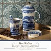 Spode Blue Italian Porcelain French Press with Stainless Steel Plunger - 28 oz Cafetiere for Manual Coffee Brewing, Coffee Cart Accessories - 2 of 4