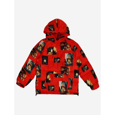 Cowboy Bebop Repeat Screenshots Long Sleeve Red Puffer Hoodie