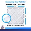 Filter King 7.5x35.5x1 Air Filter | 3-PACK | MERV 8 HVAC Pleated A/C Furnace Filters | MADE IN USA | Actual Size: 7.5 x 35.5 x .75" - 2 of 4
