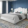 VECELO Queen/Full Size Platform Bed Frame with Type-C & USB Charging Stations and 4 Storage Drawers, Upholstered Adjustable Headboard, Beige - 4 of 4