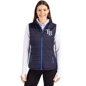 Tampa Bay Rays Cutter & Buck Rainier PrimaLoft® Womens Eco Insulated Full Zip Puffer Vest - Dark Navy - 3X Large - 1 of 1