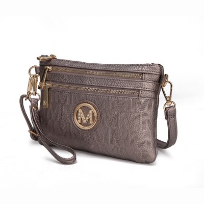 MKF Collection Roonie Milan M Signature Crossbody Wristlet Bag by Mia K