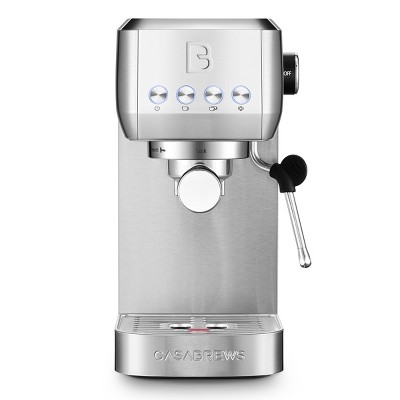 CASABREWS 3700Essential Stainless Steel Compact Espresso Machine: 20-Bar, Milk Frother, Volume Control