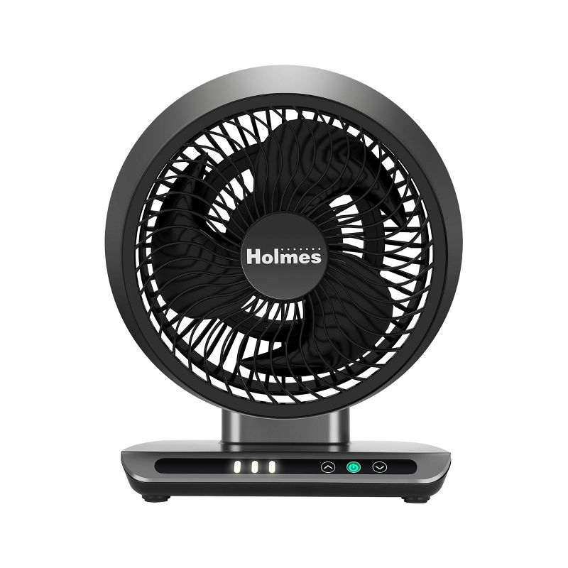 Holmes Blizzard 8&#34; Digital 3 Speed Air Circulator Fan with Capacitive Touch and Remote Control Black/Chrome, 4 of 8