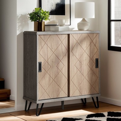 Hommoo 5-Tier Shoe Cabinet with Sliding Doors