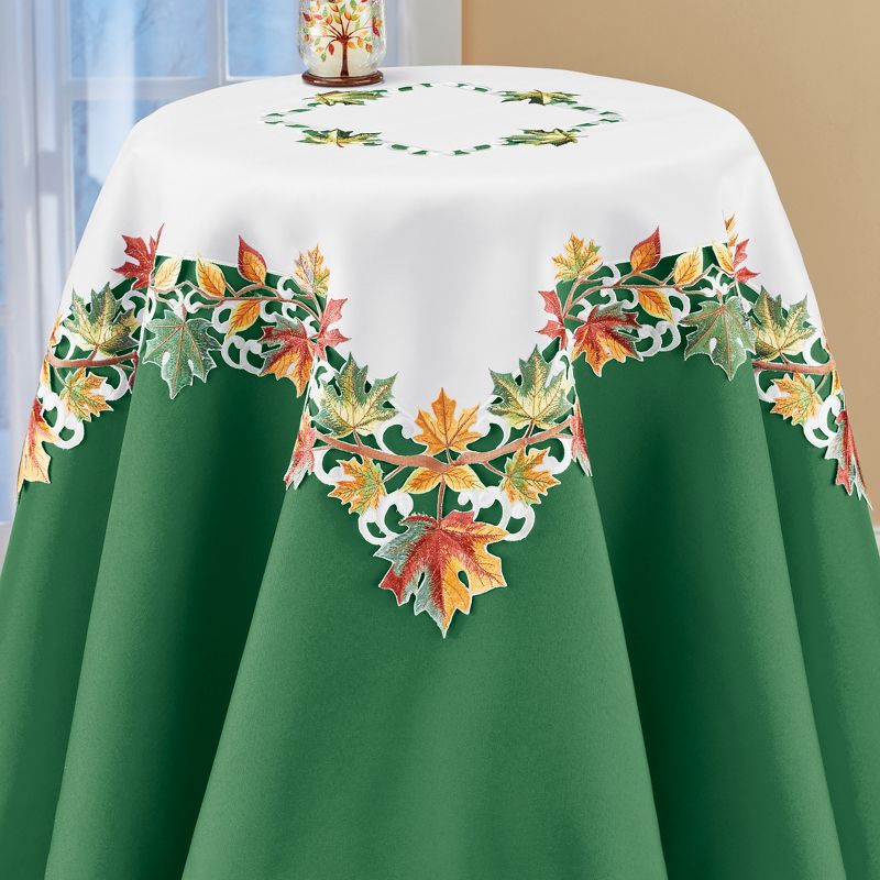 Collections Etc Lovely Leaf Border Table Topper, 2 of 3