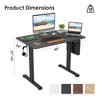 Metal & Wood Electric Standing Desk with Adjustable Height and Sit-Stand Function - 3 of 4