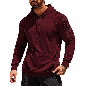 COOFANDY Mens Casual Drawstring Hoodies Fashion Hooded Collar Athletic Pullover with Pocket - 1 of 4