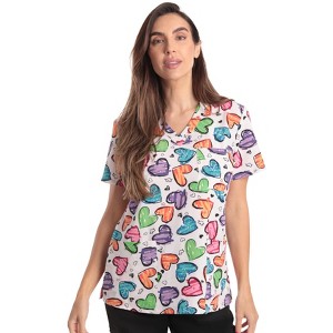 Just Love Women's Scrub Tops / Holiday Scrubs / Nursing Scrubs for Christmas - 1 of 3