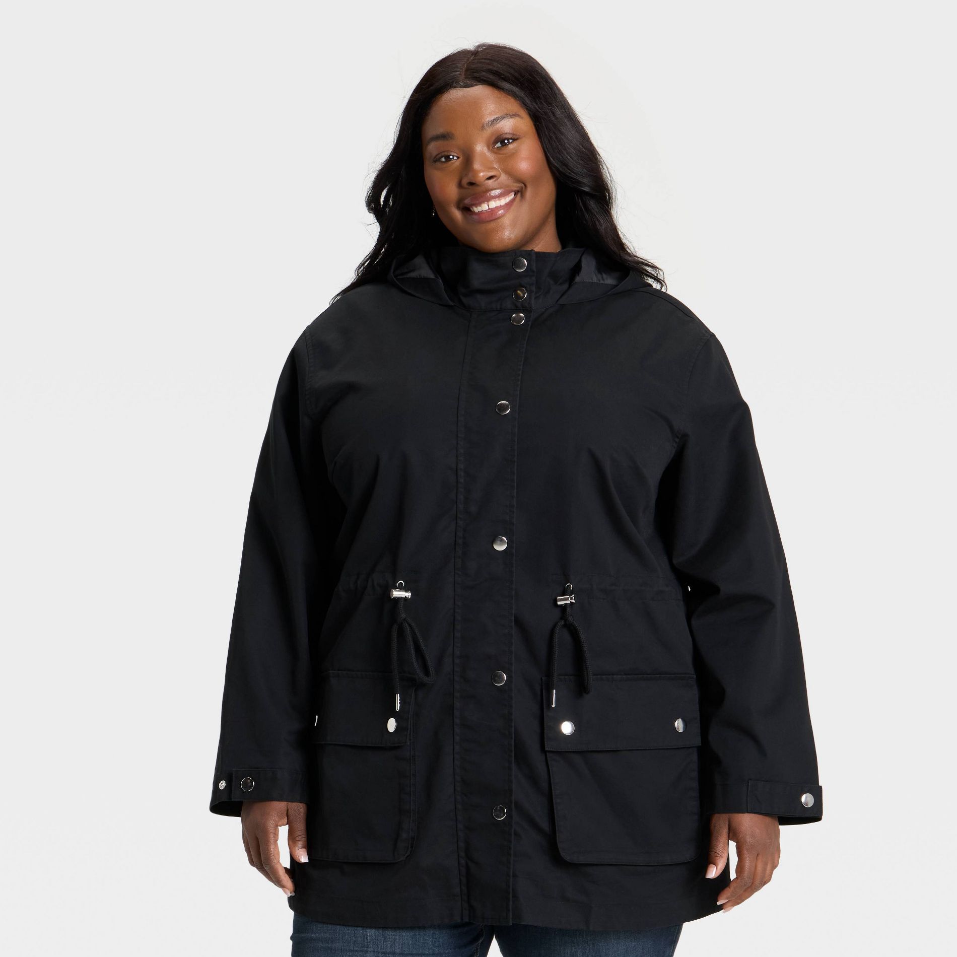 Women's Rain Jacket - Ava & Viv™ Black