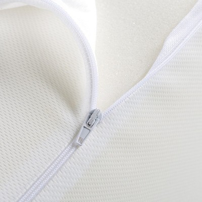 White Memory Foam Bed Wedge Pillow with Washable Cover
