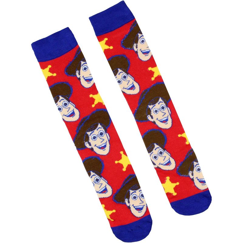 Disney Toy Story Socks Woody Buzz Lightyear Aliens Men's 3 Pack Crew Socks Multicoloured, 5 of 6